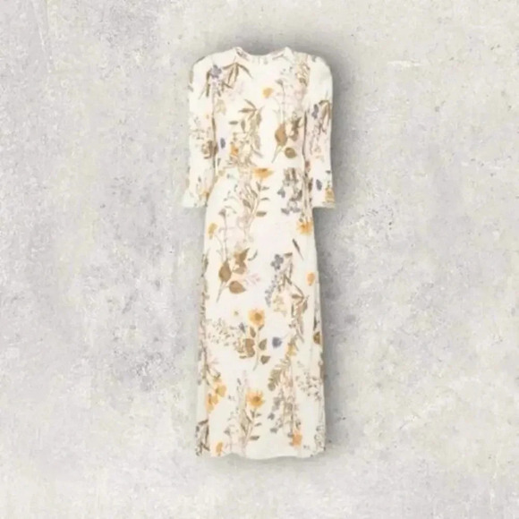 Reformation Carolena Midi Dress Size 2 B1178 - Picture 2 of 5